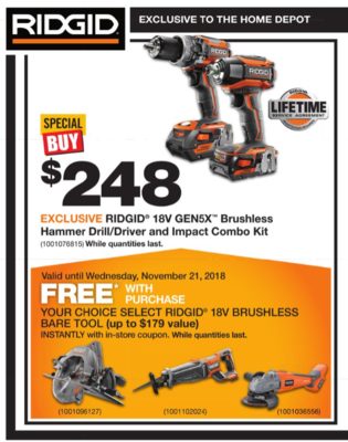 Ridgid gen5x best sale combo kit