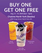 Buy 1 get 1 free for Yonge/Steeles Chatime