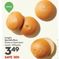 Longo's Specialty Buns Potato Or Steak Spice 
