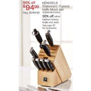 Henckels Statement 11-Piece Knife Block Set - $94.99 (60% off)