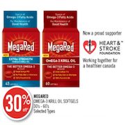 30% Off Megared Omega-3 Krill Oil Softgels
