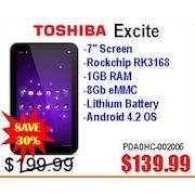 Toshiba Excite 7" Android Tablet - $139.99 (30% off)