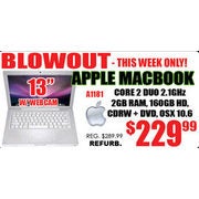 Apple 13" Macbook - $229.99