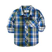 Plaid Button-front Shirts For Baby - $8.99 ($10.95 Off)