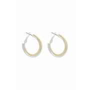 Two-tone Twist Hoop Earrings - $6.99 ($9.01 Off)