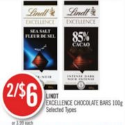 Lindt Excellence Chocolate Bars - 2/$6.00