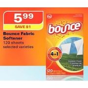 Bounce Fabric Softener 120 sheets - $5.99 ($1.00 off)