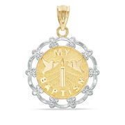 10k Two-tone Gold Baptism Charm - $59.99 ($20.00 Off)