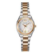 Ladies' Bulova Crystal Watch With Mother-of-Pearl Dial - $237.00 ($158.00 Off)