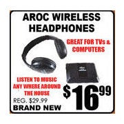 Aroc Wireless Headphones - $16.99