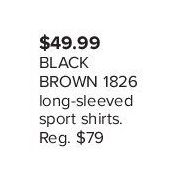 Black Brown 1826 Long-sleeved Sport Shirts - $49.99