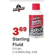 Starting Fluid  - $3.69