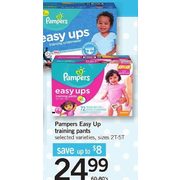 Pampers Easy Up Training Pants - $24.99 (Up to $8.00 off)