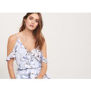 Ruffled Floral Wrap Romper - $30.00 ($19.95 Off)