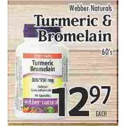 Webber Naturals Turmeric & Bromelain  - $12.97