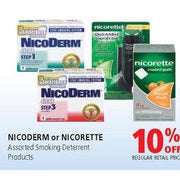 Nicoderm or Nicorette Smoking Deterrent Products - 10% off