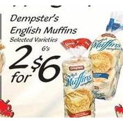 Dempster's English Muffins - 2/$6.00