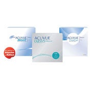 4 Boxes of Acuvue Oasys 1-Day Sphere, 1-Day Acuvue Moist Sphere, 1-Day Acuvue Moist Multifocal, 1-Day Acuvue Moist for Astigmatism