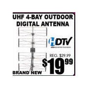 UHF 4-Bay Outdoor Digital Antenna - $19.99