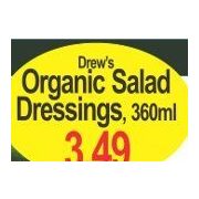 Drew's Organic Salad Dressings - $3.49