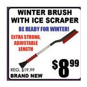 Winter Brush With Ice Scraper  - $8.99
