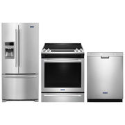 Maytag 33" 21.7 Cu. Ft. French Door Refrigerator; Electric Range; Dishwasher Package - $3999.99