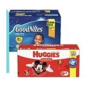 Huggies Giga Pack Diapers, Little Movers, Little Snugglers, Snug & Dry, Goodnites Or Pull·Ups - $23.99/Pkg