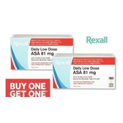 Rexall Brand ASA Coated Daily Low Dose 81mg Tablets - BOGO Free
