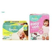 Pampers Super Pack Diapers, Baby Dry, Cruisers, Swaddlers, Pure Or Easy Ups - $22.99/pkg