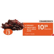 Cranberries - $10.99/lb ($3.00 off)