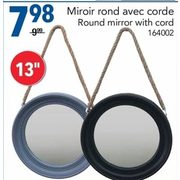 Round Mirror With Cord  - $7.98