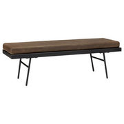 Textured Faux Leather And Metal Bench - $104.99 ($45.00 Off)