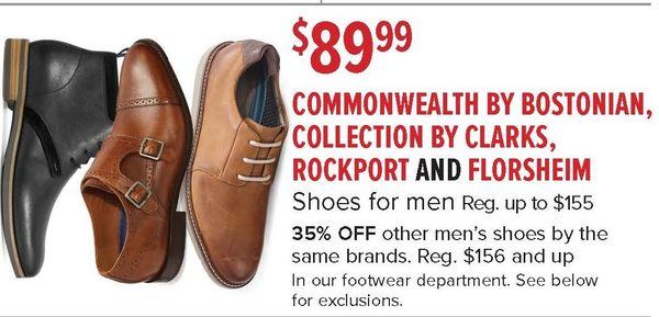 clarks bostonian men's shoes