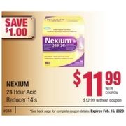 Nexium 24 Hour Acid Reducer - $11.99/with coupon ($1.00 off)