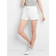High Rise 3" Denim Shorts With Lace-up Detail - $35.99 ($18.96 Off)