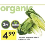 Organic Romaine Hearts - $4.99