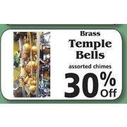 Brass Temple Bells - 30% off