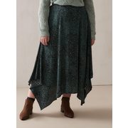 Hanky-hem Green Skirt - Addition Elle - $17.49 ($17.50 Off)