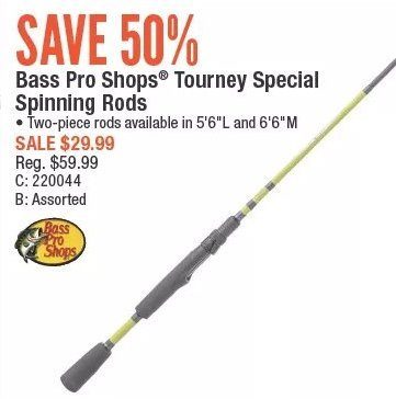Bass Pro Shops: Bass Pro Shops Tourney Special Spinning Rods 
