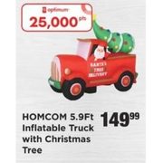 Homcom 5.9Ft Inflatable Truck with Christmas Tree  - $149.99