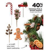 Christmas Picks & Wreath Supplies - 40% off