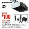 Mastercraft 1-HP Belt Garage Door Opener With Wi-Fi - $279.99 ($100.00 off)