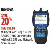 Innova 313ORS OBD2 Code Reader With ABS, SRS And Network Scan - $258.99 (20% off)