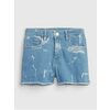 Kids High Rise Denim Shortie Shorts With Washwell - $19.99 ($19.96 Off)