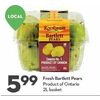 Fresh Bartlett Pears  - $5.99