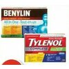 Benylin All-in-one, Tylenol Complete Liquid Or Caplets - $13.99