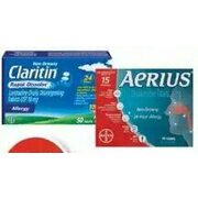 Aerius or Claritin Allergy Tablets - $25.99