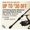 13 Fishing Kalon Blackout Spinning Rods & Reels - $79.98-$89.98 (Up to $30.00 off)