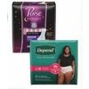 Depend or Poise Incontinence Products - $17.99